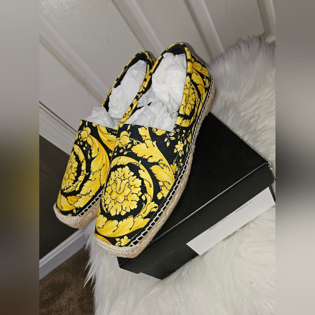 Versaceversace Baroque Printed Slip-On Espadrilles
